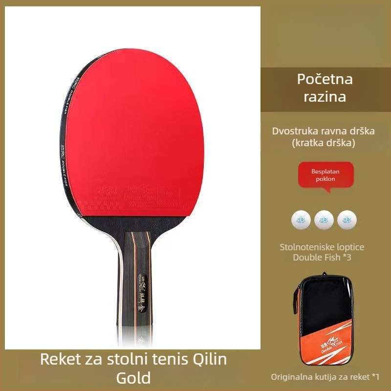 Novi set reketa za stolni tenis s dvostrano protivljepljivom gumom visoke elastičnosti, za početnike