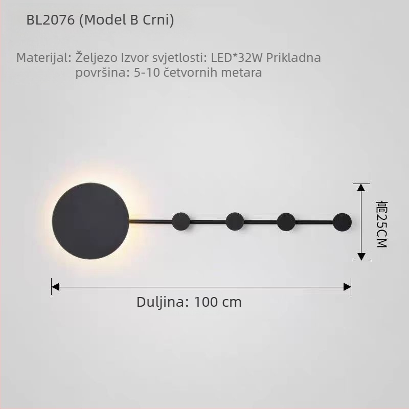 Nordijski minimalistička zidna lampa s kukom za kapute i prostorom za pohranu — moderna lampa pored kreveta