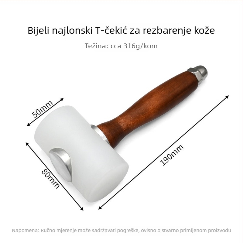 Čekić od gume i najlona za DIY graviranje kože, alat za otiskivanje i graviranje kože