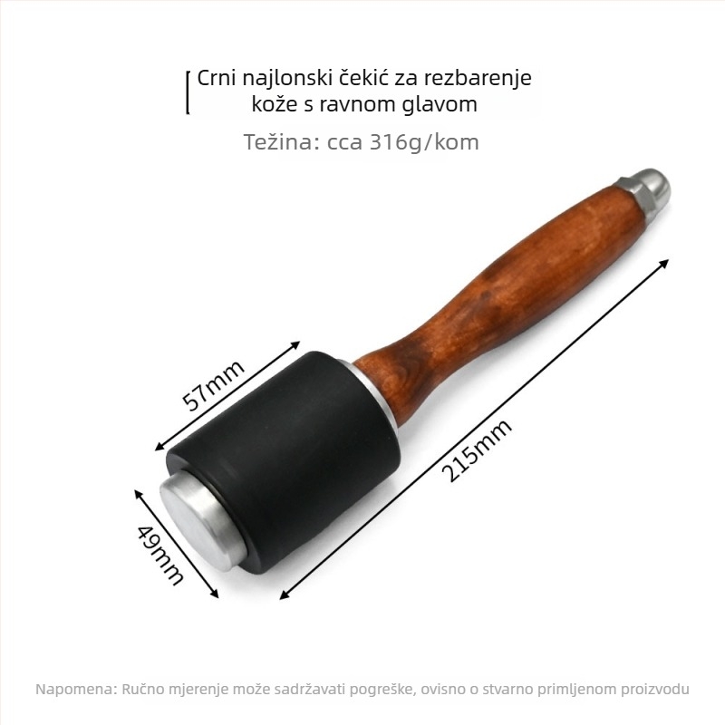 Čekić od gume i najlona za DIY graviranje kože, alat za otiskivanje i graviranje kože