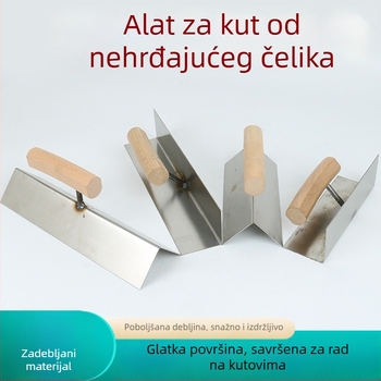 Nerđajući čelični dvostrani kutni alat za unutarnje i vanjske kutove zidova, lopatica za žbukanje