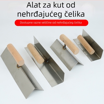 Nerđajući čelični dvostrani kutni alat za unutarnje i vanjske kutove zidova, lopatica za žbukanje