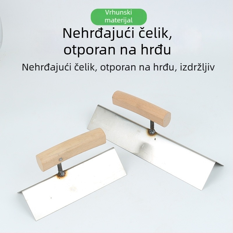 Nerđajući čelični dvostrani kutni alat za unutarnje i vanjske kutove zidova, lopatica za žbukanje