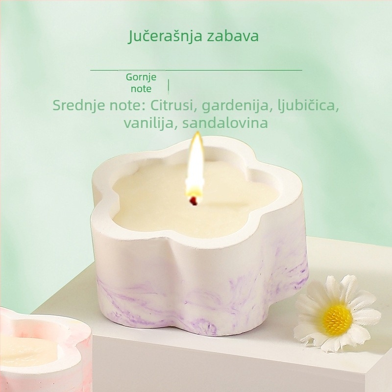 Mini garden aromatična svijeća u obliku cvijeta – kreativna blagdanska atmosfera, dar za rođendan i suvenir.