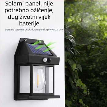 Solarna zidna lampa za vanjsku upotrebu, visoke snage, ultra jaka, IP63 vodootporna, senzor pokreta, vrt