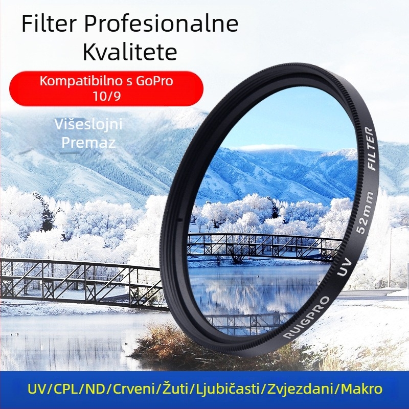 52mm set filtara s adapterom GoPro HERO11/10/9: UV, CPL i podvodni filtri