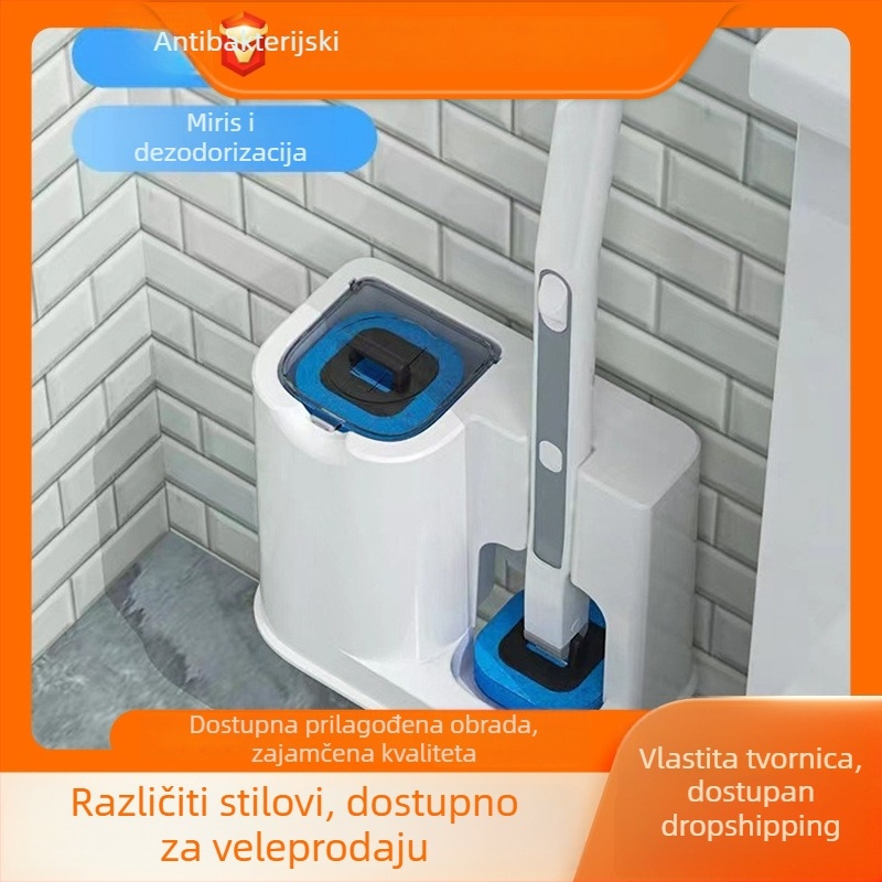 Jednokratna četka za WC za kućnu upotrebu, zidni držač, čisti teško dostupne kutove