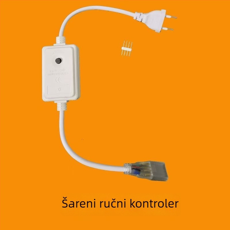 220V RGB LED traka 5050 za vanjsku upotrebu, vodootporna IP67, daljinsko upravljanje, promjena boje, reklamno osvjetljenje projekata