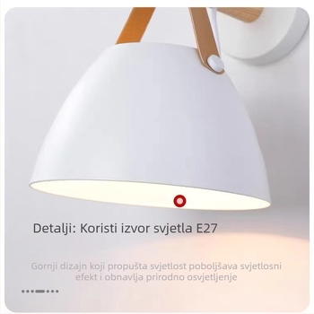 LED drvena zidna svjetiljka u skandinavskom minimalističkom stilu – idealna za hodnik, stubište, balkon i spavaću sobu
