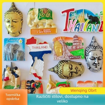 Phuket, Tajland — 3D magnetski magnet za hladnjak s pogledom na more, ručni rad od smole, suvenir s putovanja