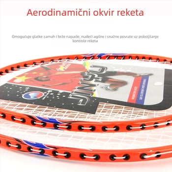 Jinyu legirani badminton reketa, za početnike, odrasle i djecu, set od 2 komada, izdržljiva jednokomponentna konstrukcija za trening i natjecanje