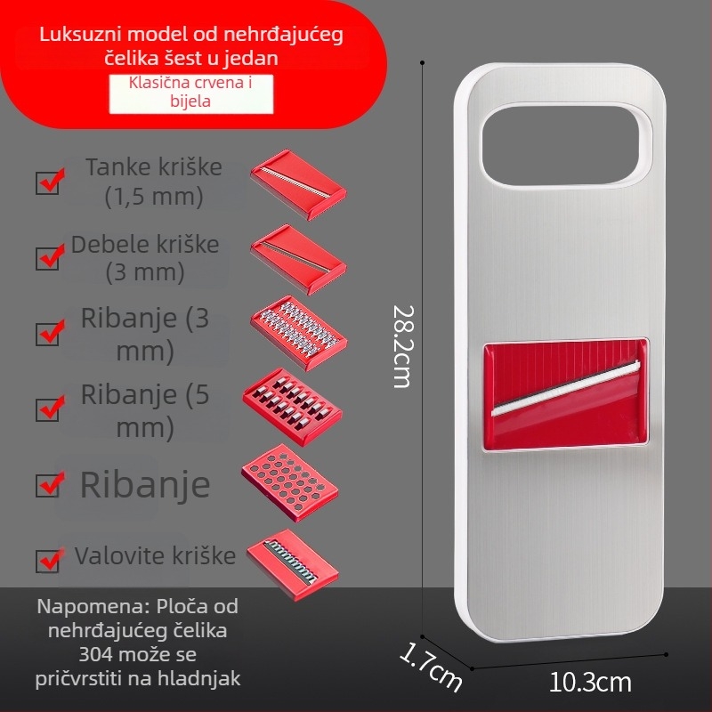 Keoke Višenamjenski rezač za povrće od nehrđajućeg čelika s rende za krumpire