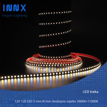 12V LED trak s 120 LED, trobojno podešavanje rasvjeta, debljina 5/8 mm, visoka temperaturna otpornost, 12W, niskonaponsko osvjetljenje, zaštita očiju, nije vodootporna, za ormariće