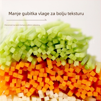 Krumpirov strugalica s zaštitom ruke – višenamjenski kuhinjski rezač za kućnu upotrebu, rezanje na ploške i ribanje povrća