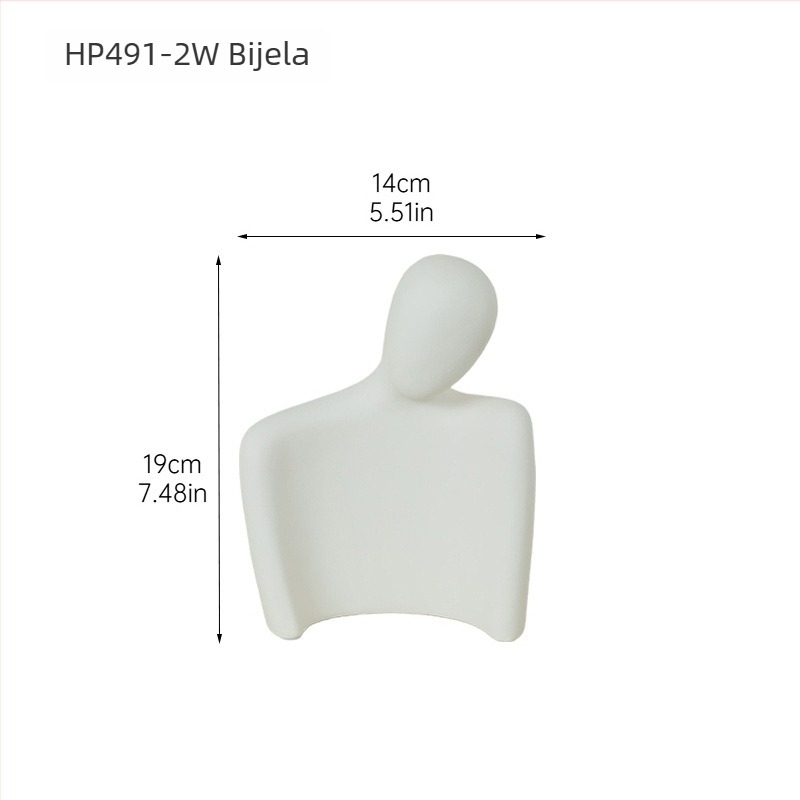 Kreativna keramička apstraktna figura – minimalističko zagrljaj para za dnevni boravak i hodnik