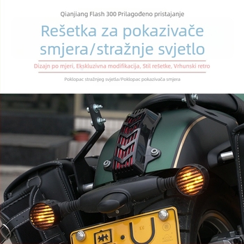 Zaštitni poklopci prednjih i stražnjih pokazivača smjera te dekorativni poklopac stražnjeg svjetla za Qianjiang QJ Flash 300/350