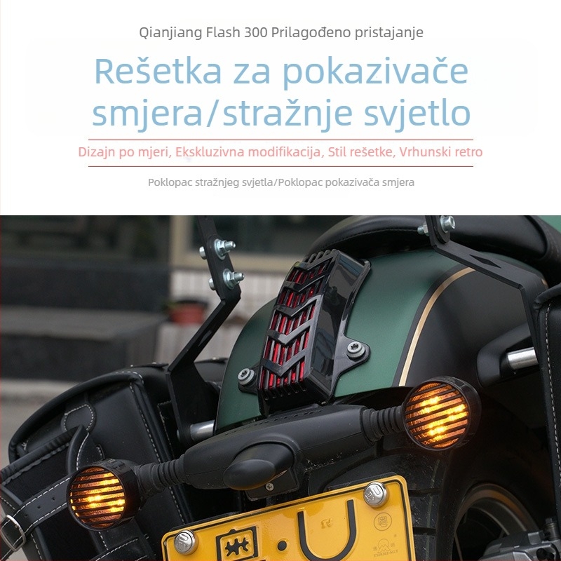 Zaštitni poklopci prednjih i stražnjih pokazivača smjera te dekorativni poklopac stražnjeg svjetla za Qianjiang QJ Flash 300/350