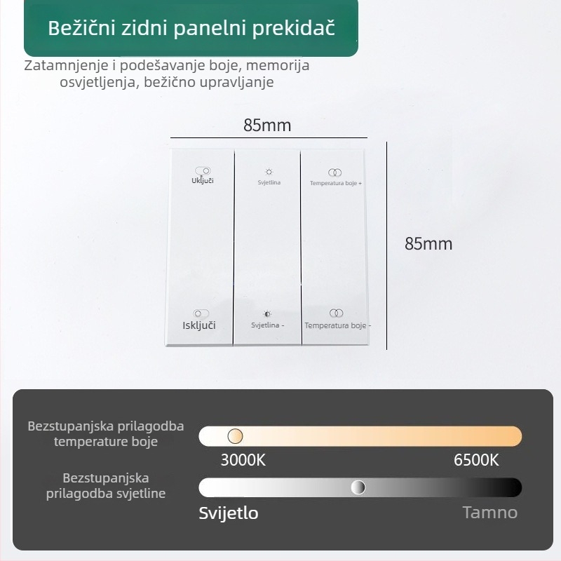 COB trobojna dimabilna LED traka s ljepilivim stražnjim dijelom, pametno upravljanje, kompatibilna s Mi Home za neprekidno podešavanje svjetline