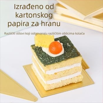 Trokutna podloga za dno torte sa šifon mousseom, Basque cheesecake, zlatni karton