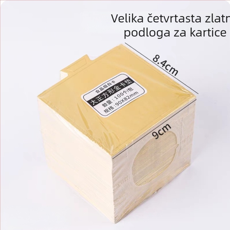Trokutna podloga za dno torte sa šifon mousseom, Basque cheesecake, zlatni karton