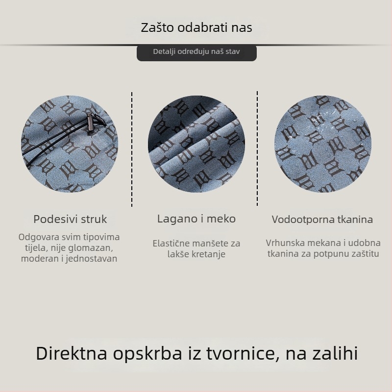 Pregača za kuhinju s kapuljom, vodootporna i otporna na ulje, s vezanjem u struku, otporna na mrlje, izdržljivo radno odijelo
