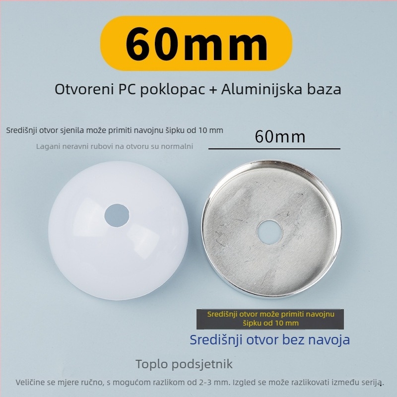 Punjiva stolna lampa s perforiranim abažurom u obliku polukugle i aluminijskom bazom