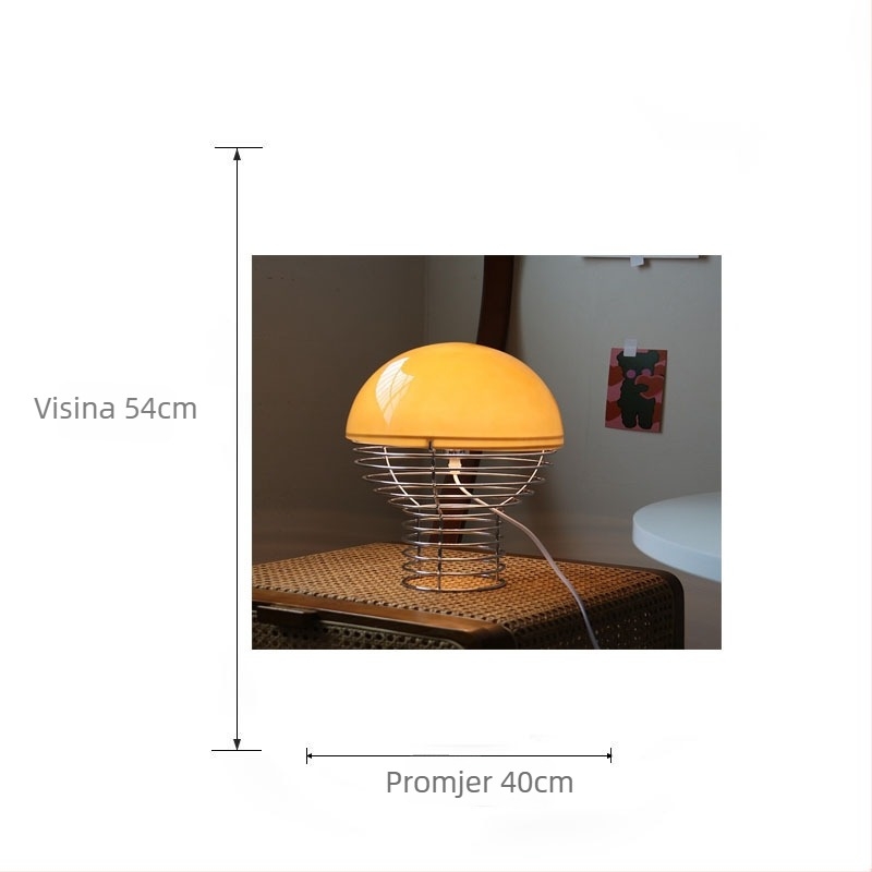 Stolna lampa s žaruljom, moderan energetski štedljiv dizajn, Bauhaus stil sredine stoljeća, kreativna personalizirana noćna svjetiljka za gostinjske sobe