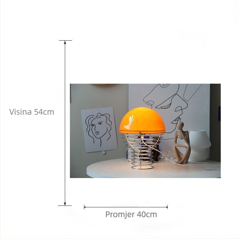 Stolna lampa s žaruljom, moderan energetski štedljiv dizajn, Bauhaus stil sredine stoljeća, kreativna personalizirana noćna svjetiljka za gostinjske sobe