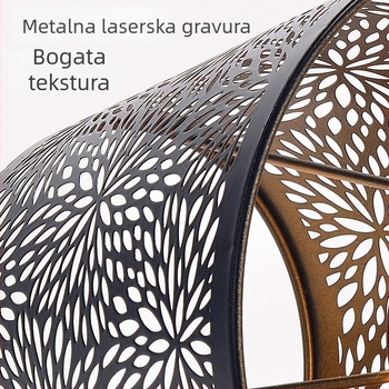 Kovani metalni abažur za rasvjetna tijela s graviranim uzorkom