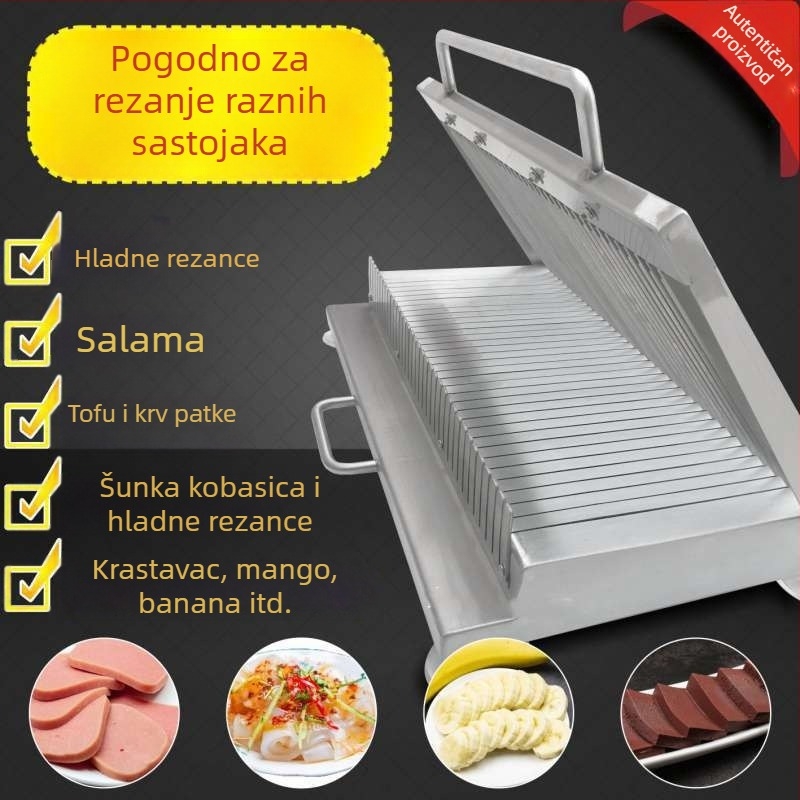 Nehrđajući čelični višenamjenski kuhinjski rezač za rezanje salame, kačje krvi, tofua i šunke — alat za rezanje sastojaka za vruću posudu