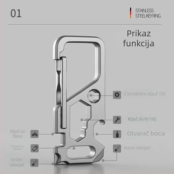 Privjesak za ključeve od čistog titanija, titanova legura, za muškarce, izuzetno debeo, izdržljiv, višenamjenski, otporan na koroziju, jednobojan, za kućnu upotrebu