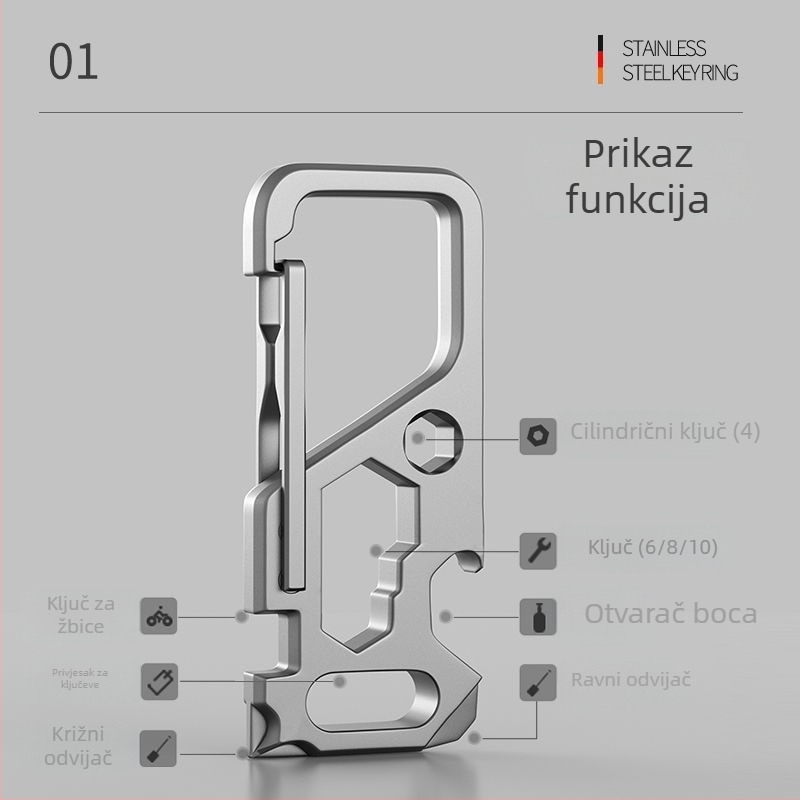 Privjesak za ključeve od čistog titanija, titanova legura, za muškarce, izuzetno debeo, izdržljiv, višenamjenski, otporan na koroziju, jednobojan, za kućnu upotrebu