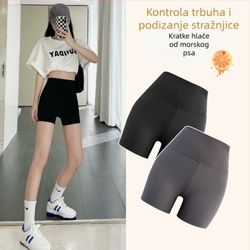 Ženske ¾ duljine šorceva sharkskin, visok pojas, oblikovanje trbuha, podizanje zadnjice, lagane ljetne joga shapewear šortse, plus veličina, podstava