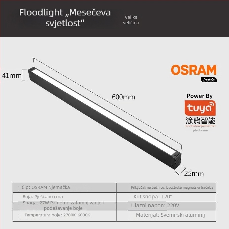 Tip 25 pametno tijelo lampe s linijskim svjetlom, mrežastim svjetlom, visećim kabelskim svjetlom i tračnim svjetlom — LED spot svjetlo, vodilica šine, PC