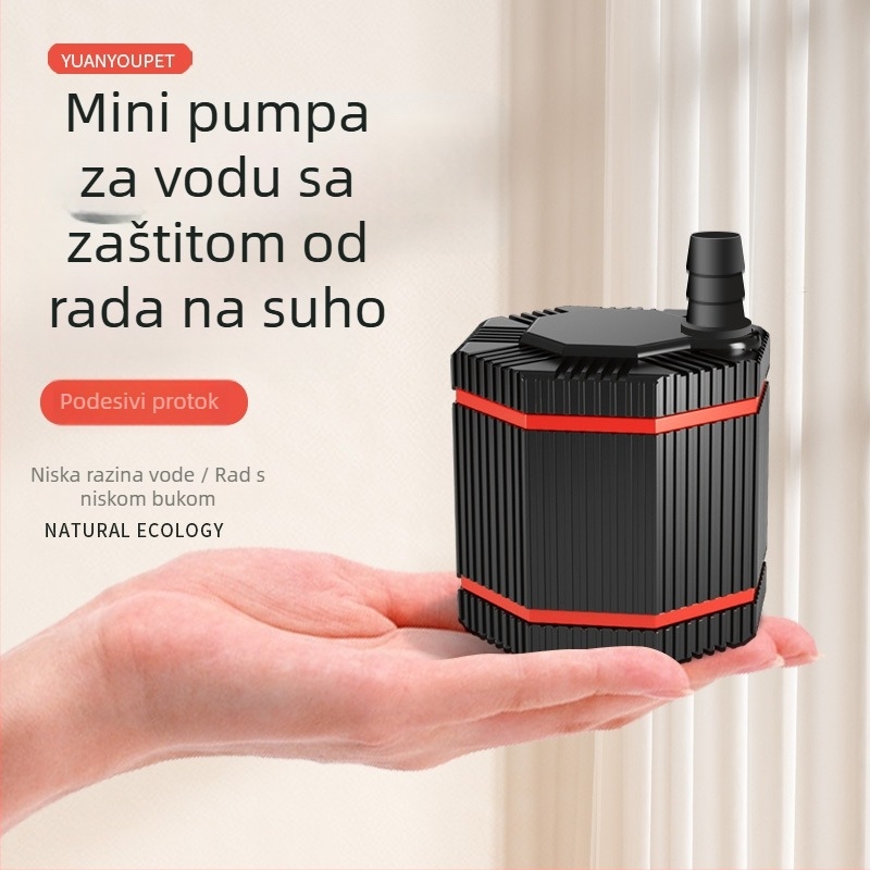 Potapajuća pumpa za akvarij, mala donja usisna pumpa, pumpa za cirkulaciju i filtriranje vode, mini pumpa za izmjenu vode