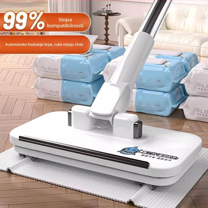 2025 novi produženi klip za ploski mop s elektrostatnim uklanjanjem prašine, kućna uporaba, bez ručnog pranja