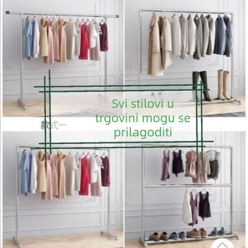 Sušilica za odjeću od pocinčanog željeza, podna, dvostruki sloj, balkon