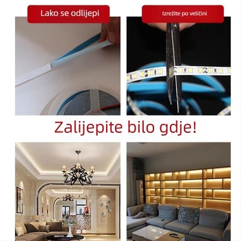 24V niskonaponska LED traka s višebojnim efektom chase svjetla, samoljepljiva, za bar/KTV atmosferu i vjenčane dekoracije