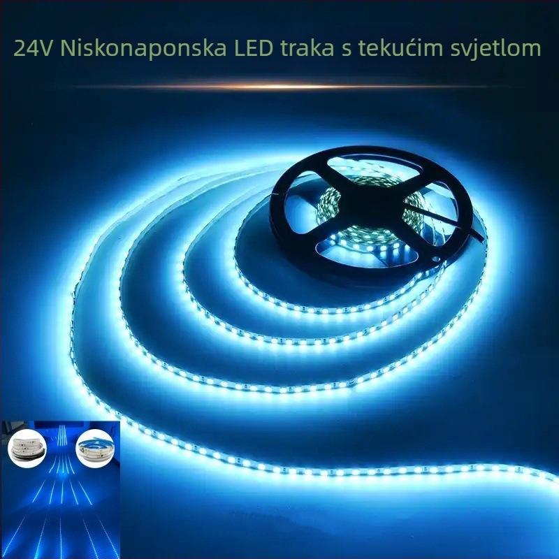 24V niskonaponska LED traka s višebojnim efektom chase svjetla, samoljepljiva, za bar/KTV atmosferu i vjenčane dekoracije