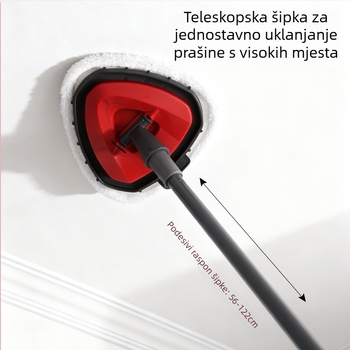 Zamjenska glava za mop, kompatibilna s Oceda Gen1/Gen2, trokutasta ravna glava