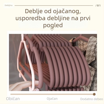 Vješalica za odjeću u svjetlosnom luksuznom stilu, s mat završnom površinom i protukliznim dizajnom, za kućnu upotrebu, odrasle i studentski dom