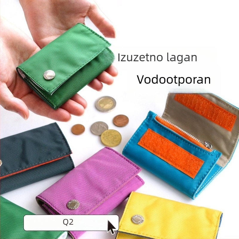 Ženski mini novčanik, novčanik za sitni novac, kratki model, Oxford platno, vodootporan