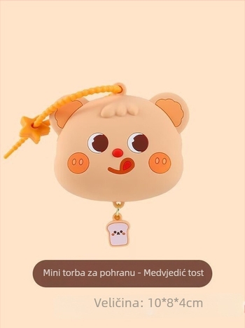 Silikonski novčanik za kovanice s dizajnom panda, prijenosni privjesak za ključeve, ulični stil