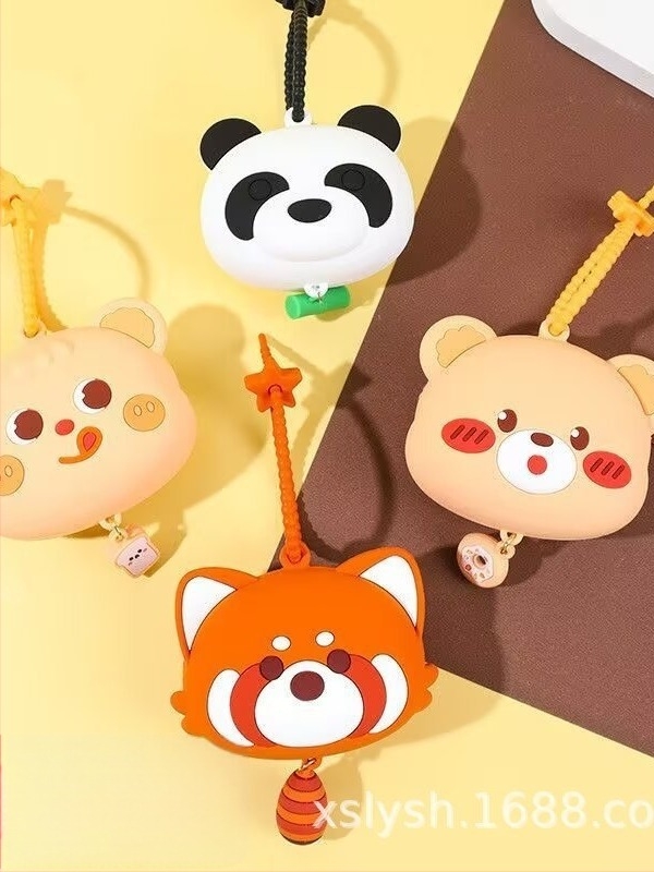 Silikonski novčanik za kovanice s dizajnom panda, prijenosni privjesak za ključeve, ulični stil