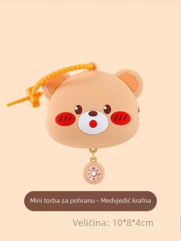 Silikonski novčanik za kovanice s dizajnom panda, prijenosni privjesak za ključeve, ulični stil