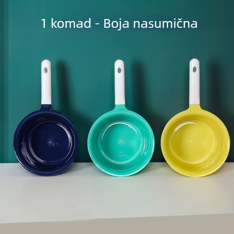 Debeli plastični kantu sa sjedištem i poklopom – Višenamjenski kućni spremnik za vodu, kanta za ribolov, prijenosna košara za kupanje i odlaganje rublja