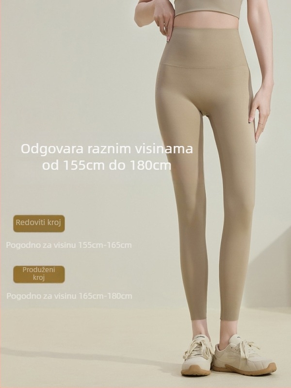 Ženske joga hlače s visokim strukom, duge i tanke za ljeto, uskog kroja za pilates i treninge