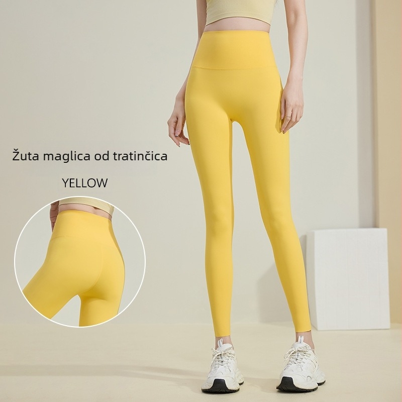 Ženske joga hlače s visokim strukom, duge i tanke za ljeto, uskog kroja za pilates i treninge