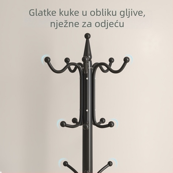Stalak za odjeću na podu za spavaću sobu i dnevni boravak, jednostavan moderni uspravni dizajn, višenamjenski stalak za odjeću, hlače i torbe
