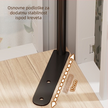 Vješalica za odjeću za gornji kat kreveta u domu – organizator za hlače i odjeću, metalni, moderni minimalistički dizajn